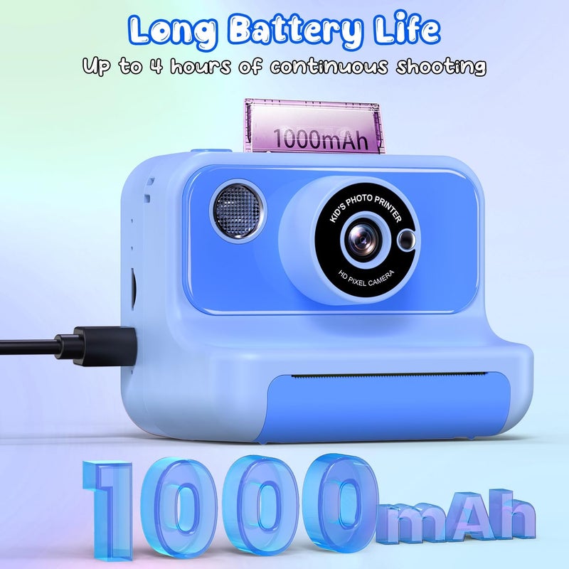 Gofunly Kids Camera Instant Print, Christmas Birthday Gifts for Girls and Boys, Kids Camera with 32GB Card, Toddler Toy Camera for 3-12 Years Old, Blue - Image 5